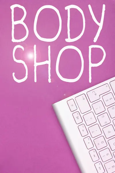 Text Showing Inspiration Body Shop Business Idea Shop Automotive Bodies — Stock fotografie