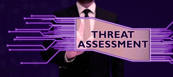 Tekst Teken Tonen Threat Assessment Business Showcase Bepalen Van Ernst — Stockfoto