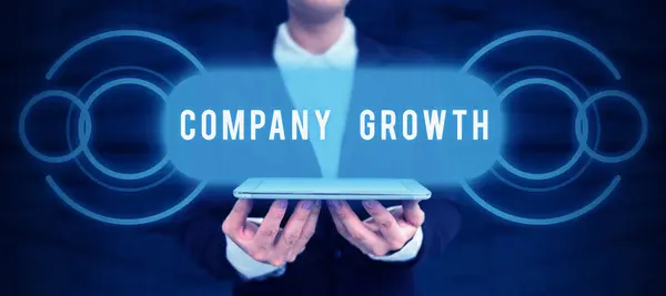 Signo Exibindo Crescimento Empresa Ideia Negócio Uma Fase Longo Prazo — Fotografia de Stock