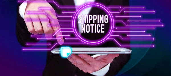 Inspiration Showing Sign Shipping Notice Internet Concept Ships Considered Collectively — 스톡 사진