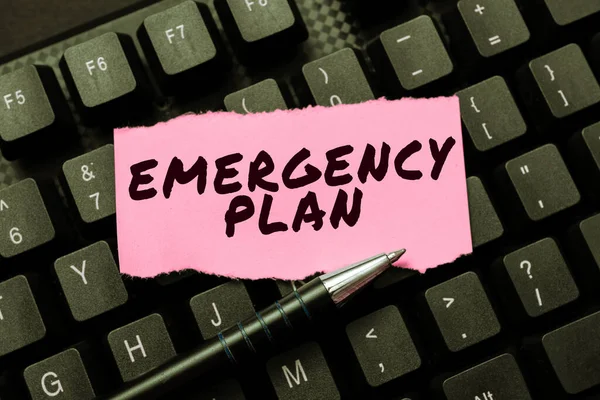Koncepcionális Megjelenítés Vészhelyzeti Terv Koncepció Jelentése Eljárások Súlyos Vészhelyzetekre Készülj — Stock Fotó