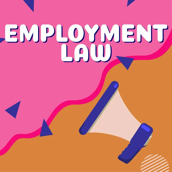 就业法 的概念含义涉及雇主和雇员的法定权利和义务 — 图库照片
