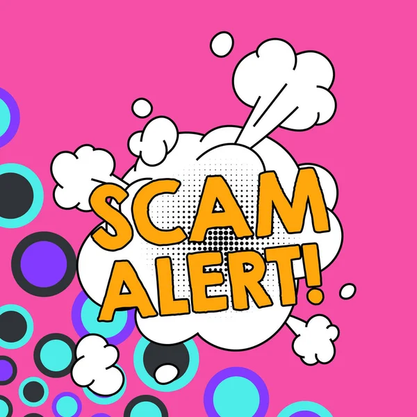 Conceptual Display Scam Alert Concept Meaning Warning Someone Scheme Fraud — ストック写真