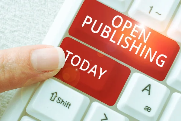 Teksten Weergeven Open Publishing Bedrijfsoverzicht Online Toegang Tot Vele Publieke — Stockfoto