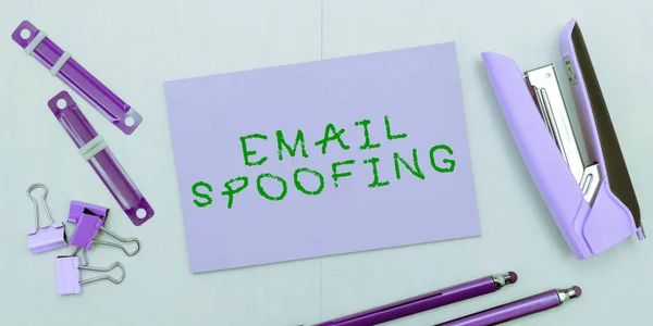 Konceptuální Titulek Email Spoofing Obchodní Nápad Zabezpečit Přístup Obsah Mailového — Stock fotografie