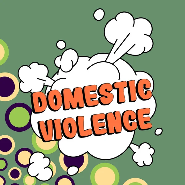 Handschrift Domestic Violence Zakelijk Overzicht Gewelddadig Beledigend Gedrag Geregisseerd Door — Stockfoto