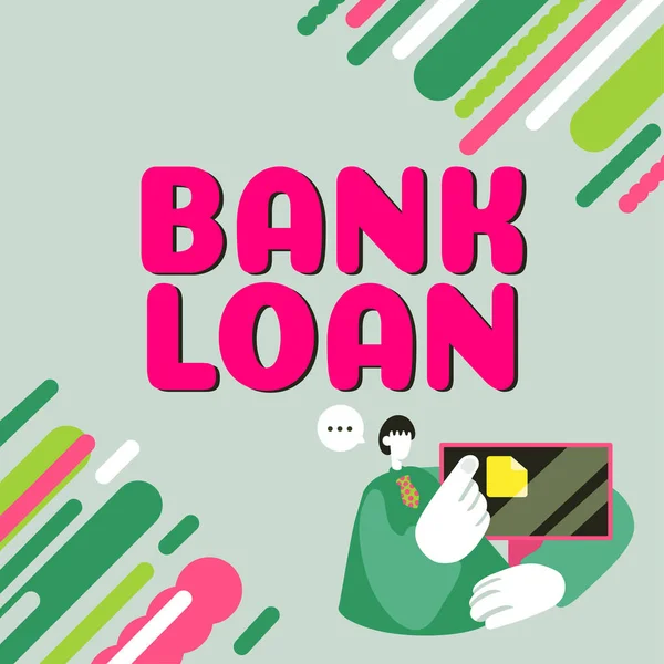 Inspiration Showing Sign Bank Loan Business Concept Amount Money Loaned — Stock fotografie