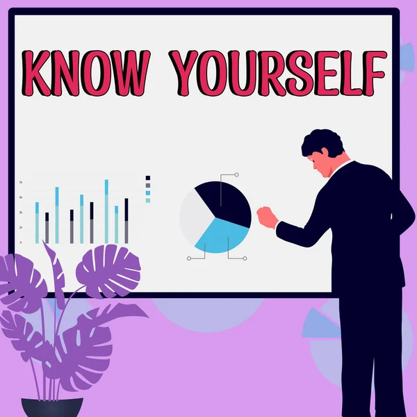 Text Caption Presenting Know Yourself Word Written Find You Understanding — 스톡 사진