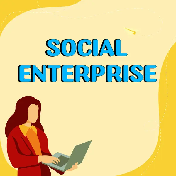 Scrivere Testo Social Enterprise Word Written Business Che Soldi Modo — Foto Stock