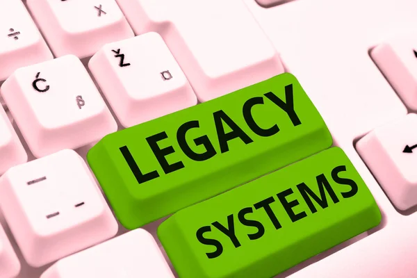 Inspiration Showing Sign Legacy Systems Business Idea Old Method Technology — Fotografia de Stock