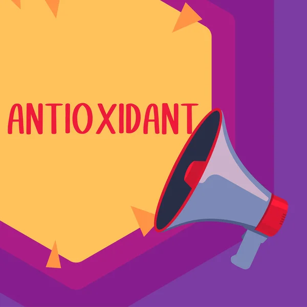 Conceptual Display Antioxidant Business Concept Substance Inhibits Oxidation Reactions Oxygen — Stok fotoğraf