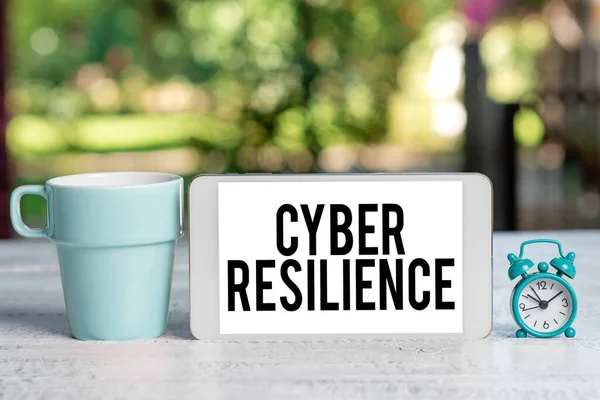 Εννοιολογική Απεικόνιση Cyber Resilience Επιχειρηματική Προσέγγιση Μέτρηση Του Πόσο Καλά — Φωτογραφία Αρχείου
