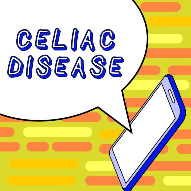 El yazısı işareti Celiac hastalığının anlamı ince bağırsağın glüten sindirim sorununa karşı aşırı duyarlı olduğudur.