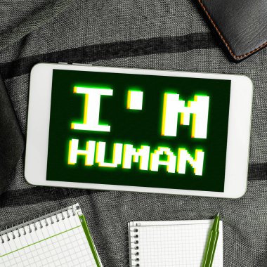 Conceptual caption IM Human, Business idea used for saying someone has been weak in the ways and got mistake