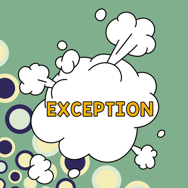 Conceptual Display Exception Business Idea Person Thing Excluded General Statement — ストック写真