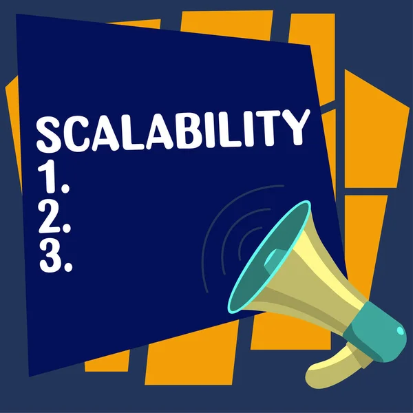Text Sign Showing Scalability Business Concept Capable Being Easily Expanded — Foto Stock