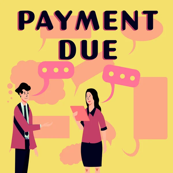 Conceptual Caption Payment Due Business Concept Date Payment Should Received — 图库照片