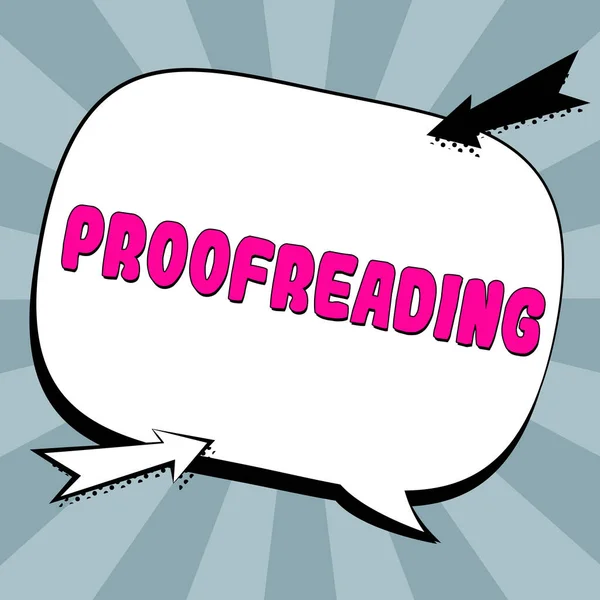 Text Showing Inspiration Proofreading Concept Meaning Act Reading Marking Spelling — Stok fotoğraf