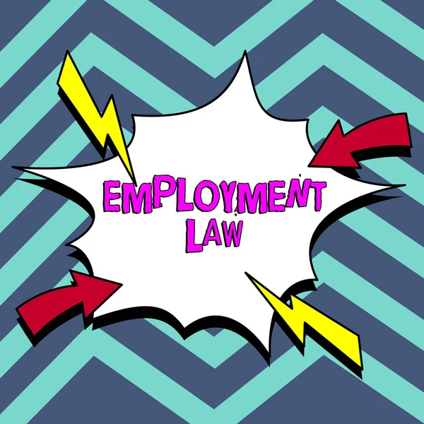 Sign Displaying Employment Law Concept Meaning Deals Legal Rights Duties — 图库照片