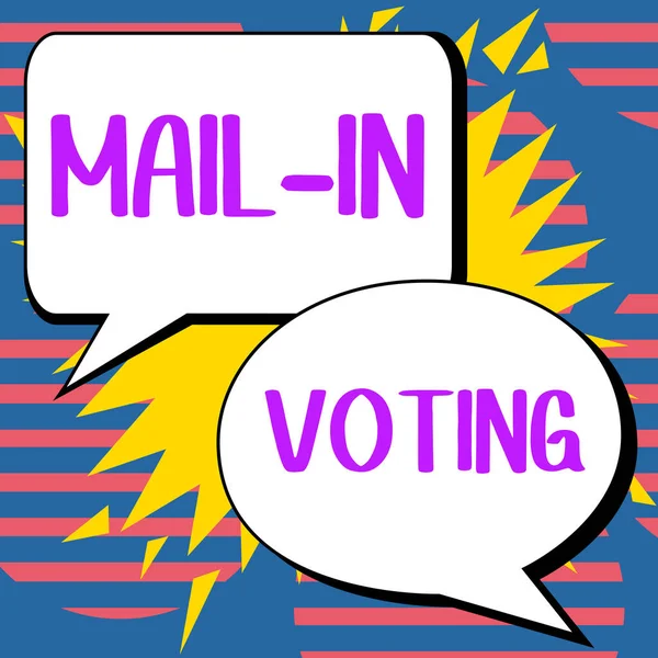 Conceptual Caption Mail Voting Business Overview Voting Election Ballot Papers — ストック写真