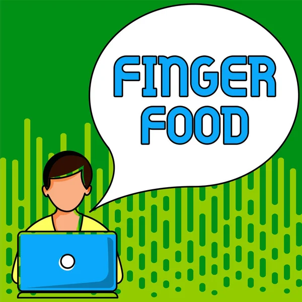 Text Caption Presenting Finger Food Concept Meaning Products Digestives Held — 스톡 사진