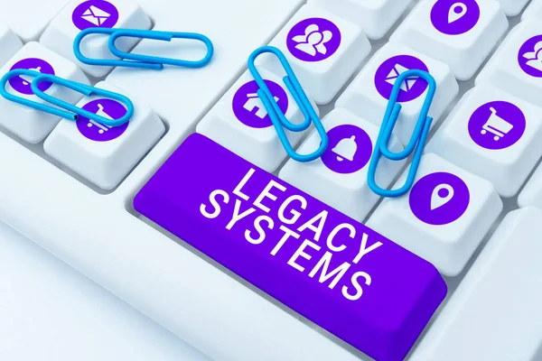 Εγγραφή Εμφάνισης Κειμένου Legacy Systems Word Old Method Technology Computer — Φωτογραφία Αρχείου