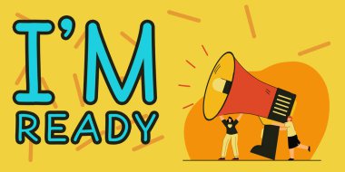 Text showing inspiration IM Ready, Word for Break from stressful work pressure travel worldwide