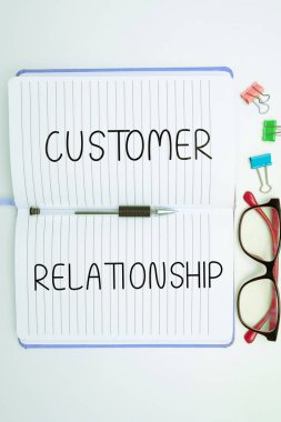 Sign displaying Customer Relationship, Business concept Deal and Interaction between Company and Consumers