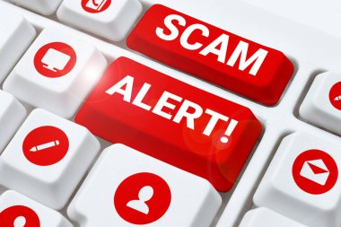 Handwriting text Scam Alert, Conceptual photo warning someone about scheme or fraud notice any unusual