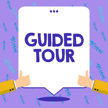 El yazısı işareti Kılavuz Tur, İş konsepti tavsiyesi veya sorunu veya güçlükleri çözme amaçlı bilgi