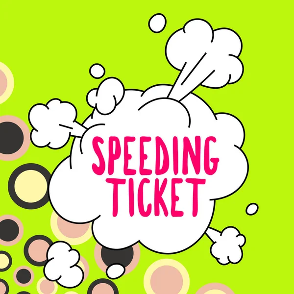 Znak Tekstowy Pokazujący Bilet Prędkość Przegląd Biznesowy Test Psychologiczny Dla — Zdjęcie stockowe