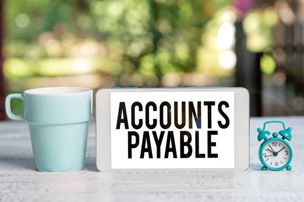 Text Caption Presenting Accounts Payable Concept Meaning Money Owed Business — Φωτογραφία Αρχείου