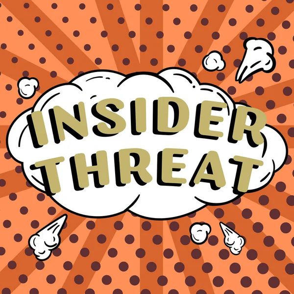 Writing Displaying Text Insider Threat Business Approach Security Threat Originates — Foto Stock