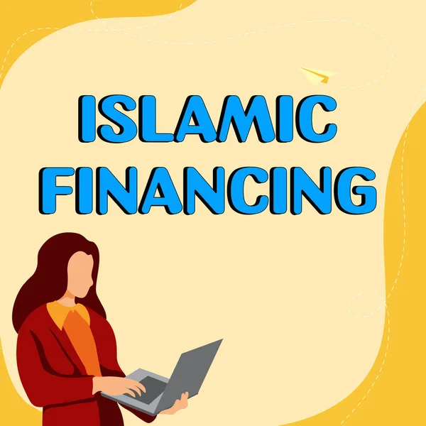 Text Showing Inspiration Islamic Financing Business Showcase Banking Activity Investment — Foto Stock