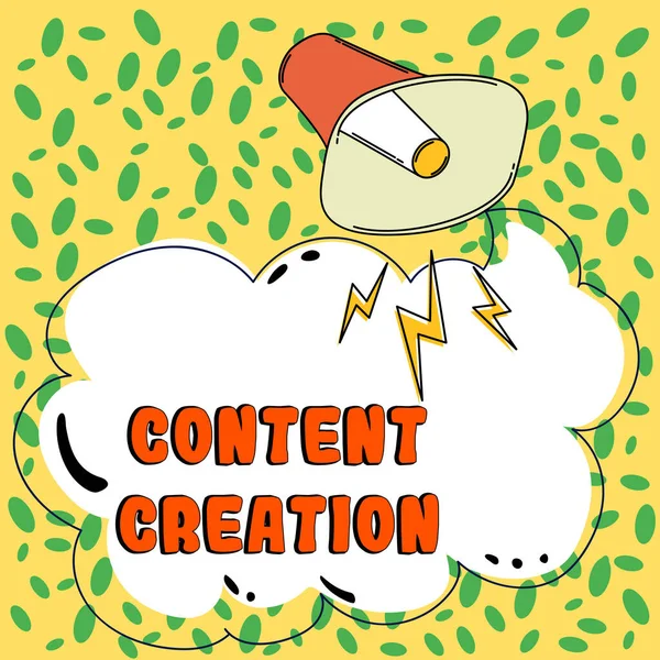 Conceptual Caption Content Creation Word Contribution Information Any Digital Media —  Fotos de Stock