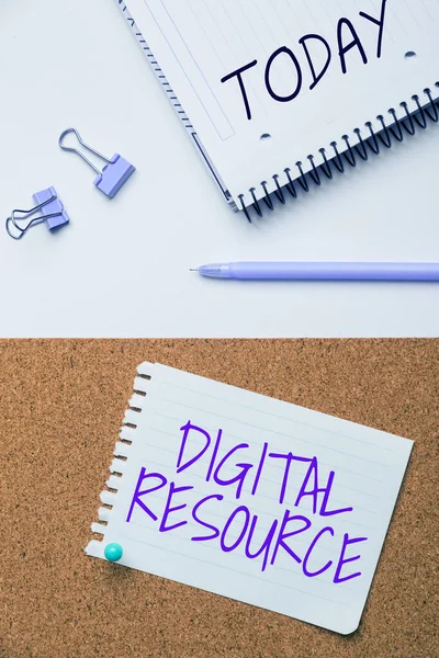 Text Showing Inspiration Digital Resource Business Showcase Content Distributed Digitally — Stock Photo, Image