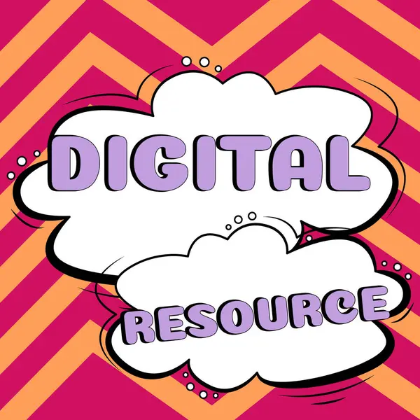 Handwriting Text Digital Resource Business Showcase Content Distributed Digitally Internet — Stockfoto
