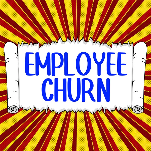 Κείμενο Που Δείχνει Έμπνευση Employee Churn Ποσοστό Επιχειρηματικής Προσέγγισης Της — Φωτογραφία Αρχείου