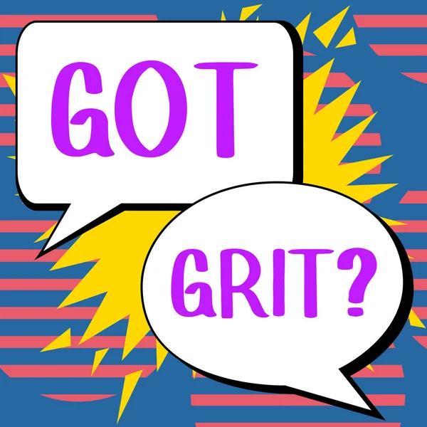 Концептуальний Дисплей Got Grit Word Hardwork Наполегливістю Бажаної Мети — стокове фото