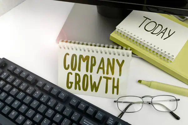 Conceptual Display Company Growth Business Idea Long Term Stage Enterprise — Stock Photo, Image