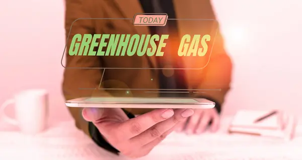Conceptual Display Greenhouse Gas Business Showcase Carbon Dioxide Contribute Greenhouse — Fotografia de Stock