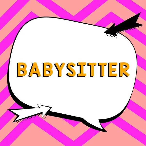 Esposizione Concettuale Babysitter Business Concept Prendersi Cura Dei Bambini Solito — Foto Stock