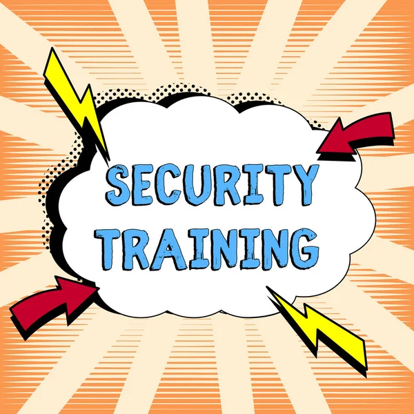 Hand writing sign Security Training, Business showcase providing security awareness training for end users