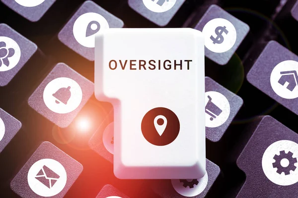 Writing Displaying Text Oversight Business Overview Watch Organize Job Make — Fotografia de Stock