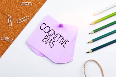 Conceptual caption Cognitive Bias, Business approach Psychological treatment for mental disorders