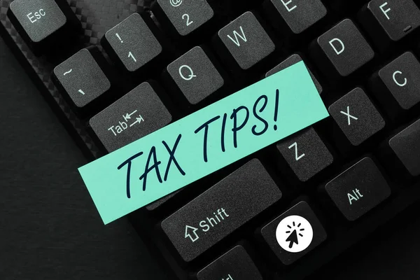 Conceptueel Bijschrift Belastingtips Concept Betekenis Help Ideeën Voor Belastingen Verhoging — Stockfoto