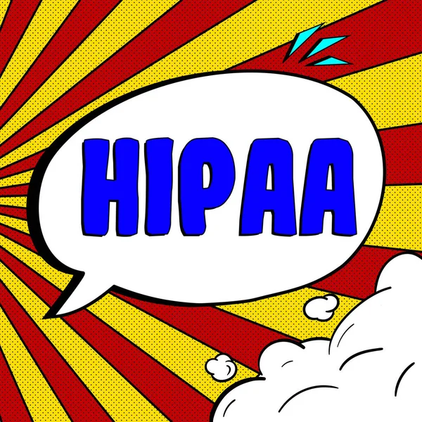 Handschrifttekst Hipaa Concept Betekent Acroniem Staat Voor Health Insurance Portability — Stockfoto