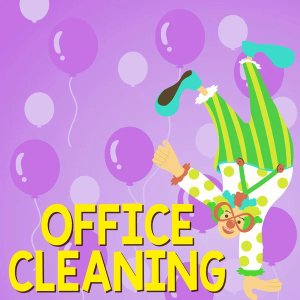 Conceptual Caption Office Cleaning Business Approach Action Process Cleaning Office — Stock Fotó