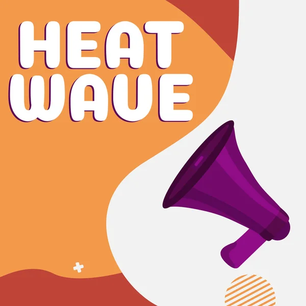 Podpis Koncepcyjny Heat Wave Pomysł Biznes Dłuższy Okres Rażąco Gorącej — Zdjęcie stockowe
