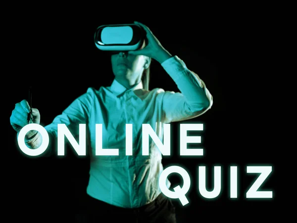 Handwriting Text Online Quiz Business Overview Game Mind Sport Published — Stockfoto